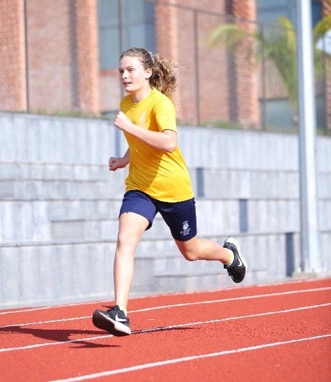 Student running